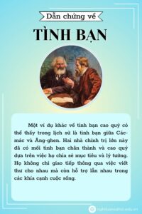 Dẫn chứng về tình bạn - Các-mác và Ăng-ghen