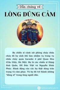 Dẫn chứng về lòng dũng cảm – Ba chiến sĩ cảnh sát phòng cháy chữa cháy