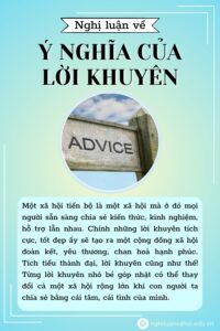 Nghị luận 600 chữ trình bày suy nghĩ về Ý nghĩa của lời khuyên