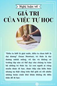 Nghị luận suy nghĩ về giá trị của việc tự học