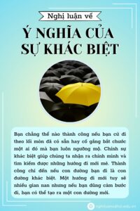 Nghị luận suy nghĩ về ý nghĩa của sự khác biệt