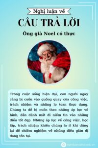 Nghị luận về câu trả lời Ông già Noel có thực