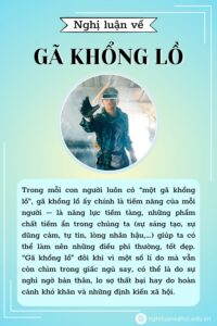 Nghị luận trình bày suy nghĩ về Gã khổng lồ