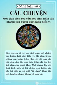 Suy nghĩ về câu chuyện Một giáo viên yêu cầu học sinh nhìn vào những con bướm dưới kính hiển vi