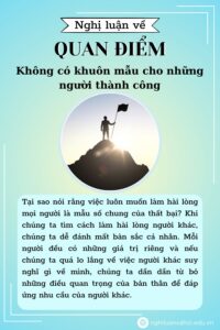 Nghị luận Không có khuôn mẫu cho những người thành công