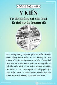 Nghị luận Tự do không có văn hoá là thứ tự do hoang dã