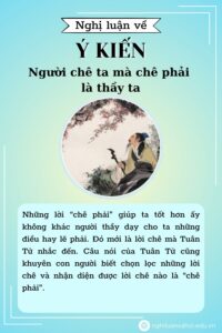 Nghị luận Người chê ta mà chê phải là thầy ta