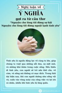Nghị luận ý nghĩa gợi ra từ câu thơ Nguyện cho lòng tôi đừng sợ hãi/ Nguyện cho lòng tôi đừng nguội lạnh tình yêu