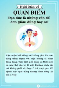 Nghị luận Đạo đức là những vấn đề đơn giản đúng hay sai