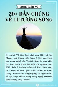 20+ Dẫn chứng về lí tưởng sống