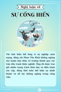 Dẫn chứng về sự cống hiến