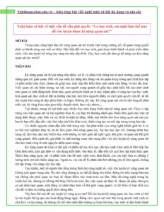 NLXH làm thế nào để rèn luyện được kĩ năng quan sát