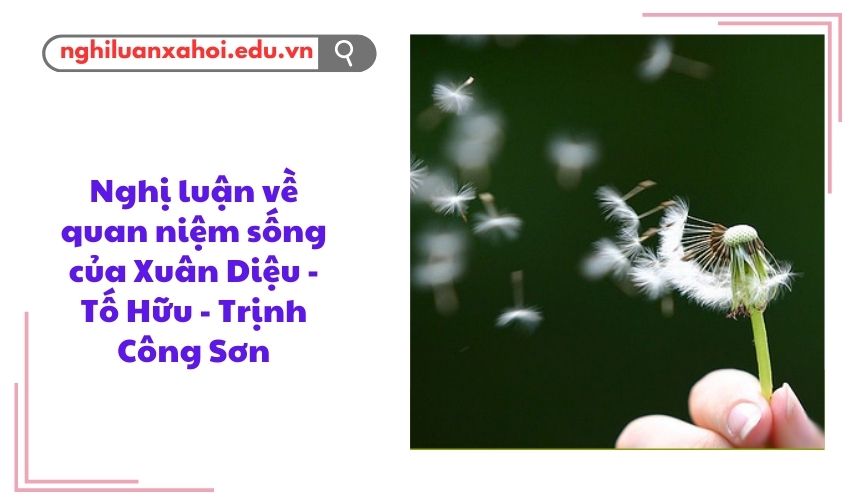 Nghị luận về quan niệm sống của Xuân Diệu - Tố Hữu - Trịnh Công Sơn