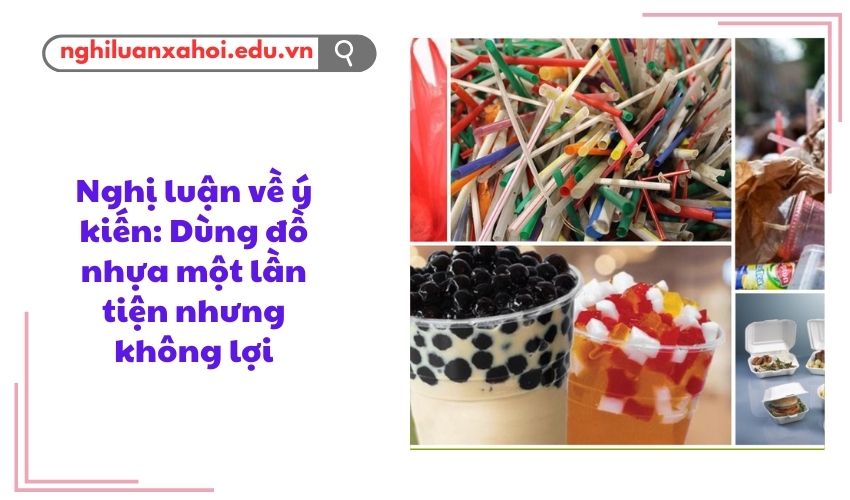 Nghị luận về ý kiến: Dùng đồ nhựa một lần tiện nhưng không lợi