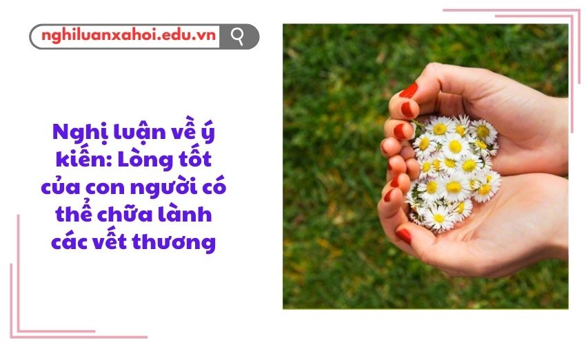 Nghị luận về ý kiến: Lòng tốt của con người có thể chữa lành các vết thương