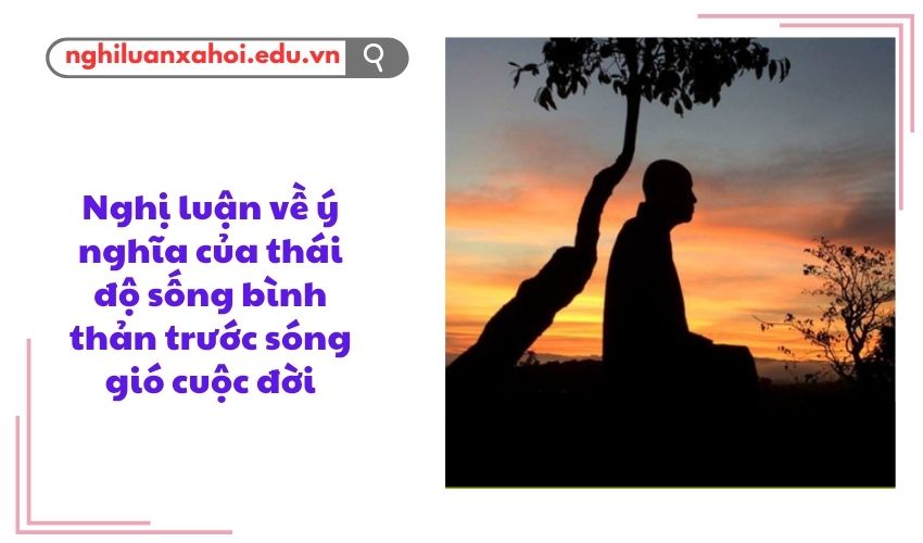 Nghị luận về ý nghĩa của thái độ sống bình thản trước sóng gió cuộc đời