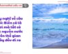 Suy nghĩ về câu nói: Biển cả là nơi mà tất cả các nguồn nước trên thế gian này đều đi ra