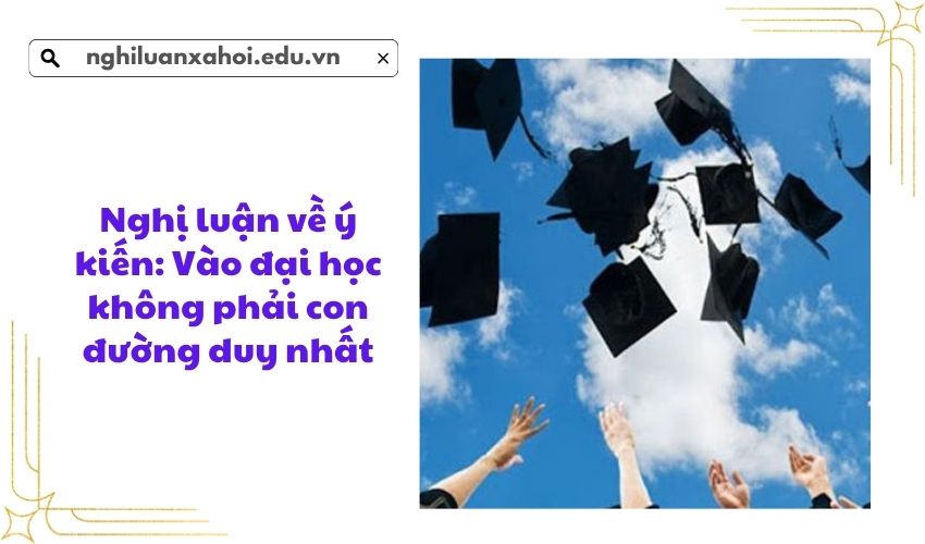 Nghị luận về ý kiến: Vào đại học không phải con đường duy nhất