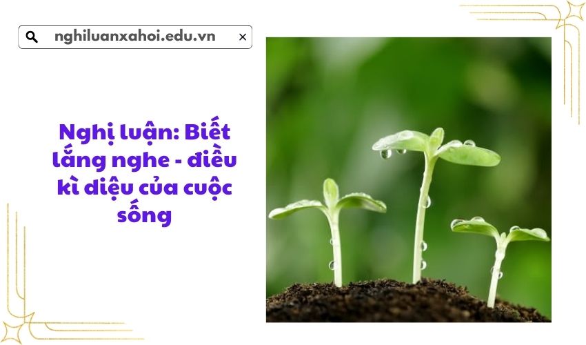 Nghị luận: Biết lắng nghe - điều kì diệu của cuộc sống