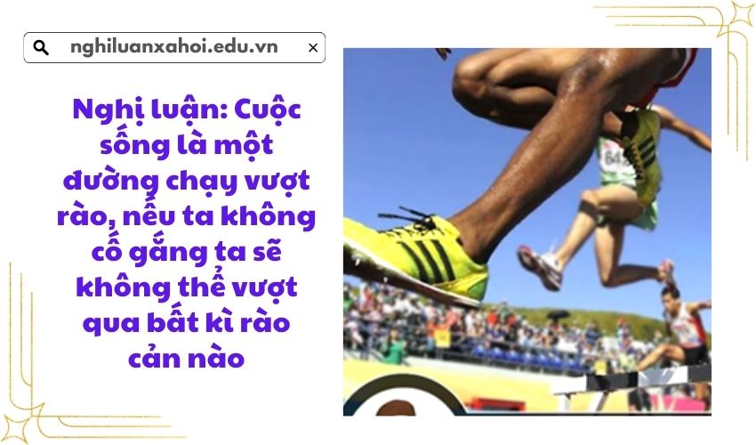 Nghị luận: Cuộc sống là một đường chạy vượt rào nếu ta không cố gắng